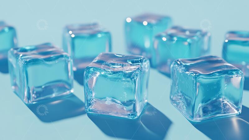 高清大图下载【趣麦麦图】冰块效果图冰块插画广告