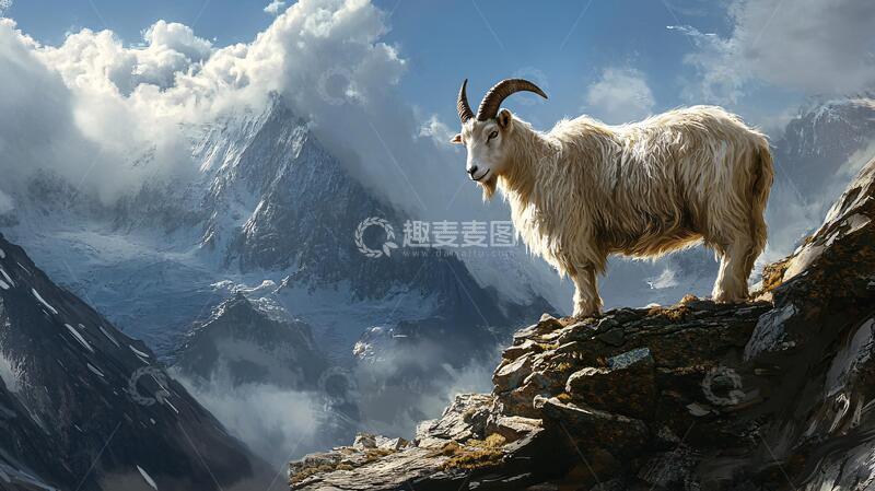 高清大图下载【趣麦麦图】喜马拉雅山羊
