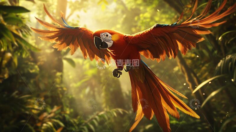 高清大图下载【趣麦麦图】金刚鹦鹉素材7