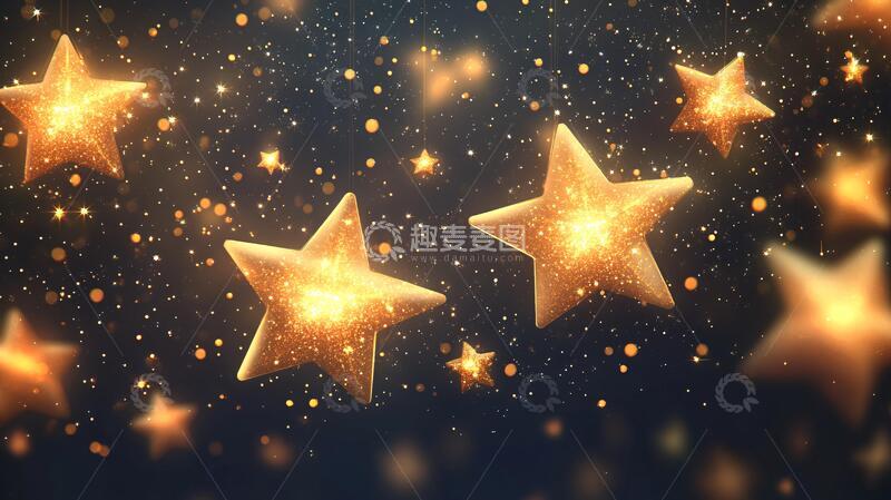 高清大图下载【趣麦麦图】星星效果图星光展板氛围
