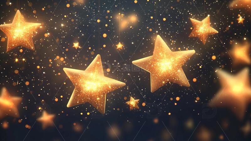 星星效果图星光展板氛围