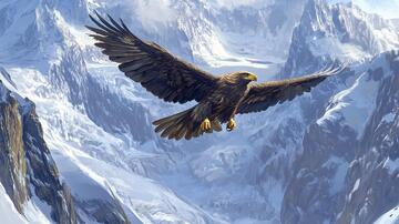 雄鹰插画雄鹰展翅插画