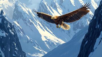 雄鹰插画雄鹰插画展翅