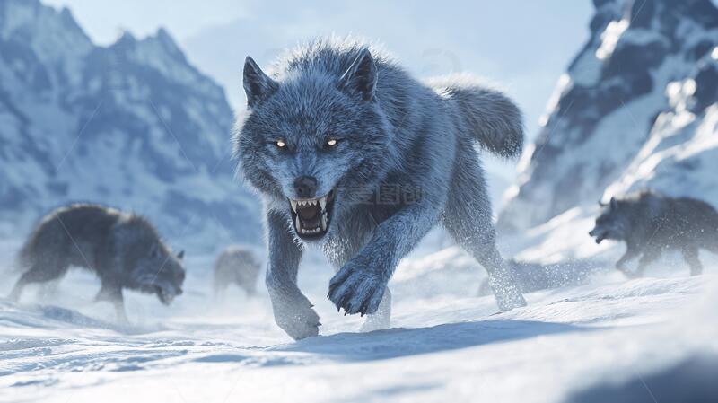 高清大图下载【趣麦麦图】狼王争霸赛文化团队母狼