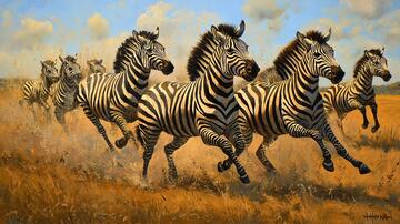 迁徙的斑马迁徙非洲动物