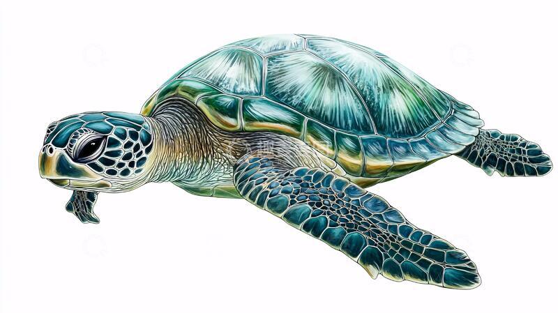 高清大图下载【趣麦麦图】海龟原创插画1