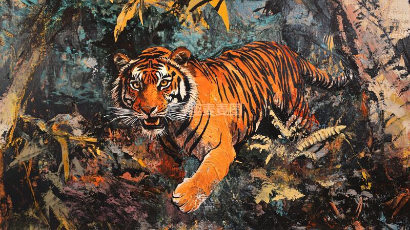 高清大图下载【趣麦麦图】东北虎艺术作品