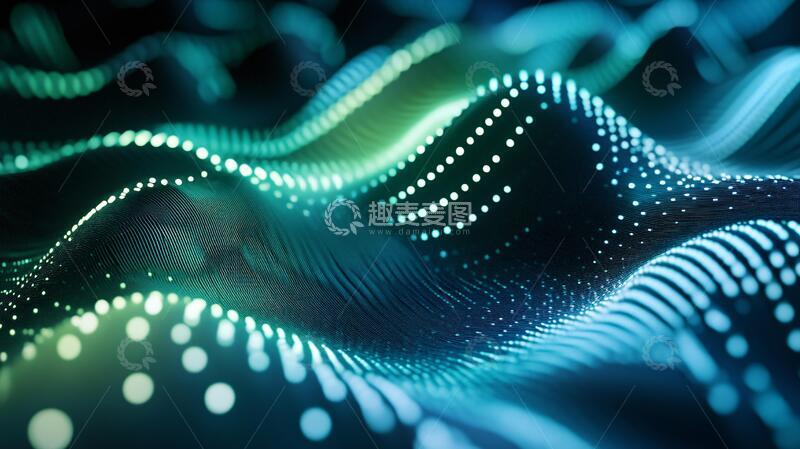 高清大图下载【趣麦麦图】科技抽象科技背景流光