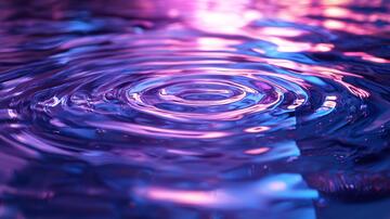 梦幻水滴水滴水面涟漪