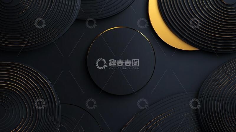 高清大图下载【趣麦麦图】轻奢黑金背景