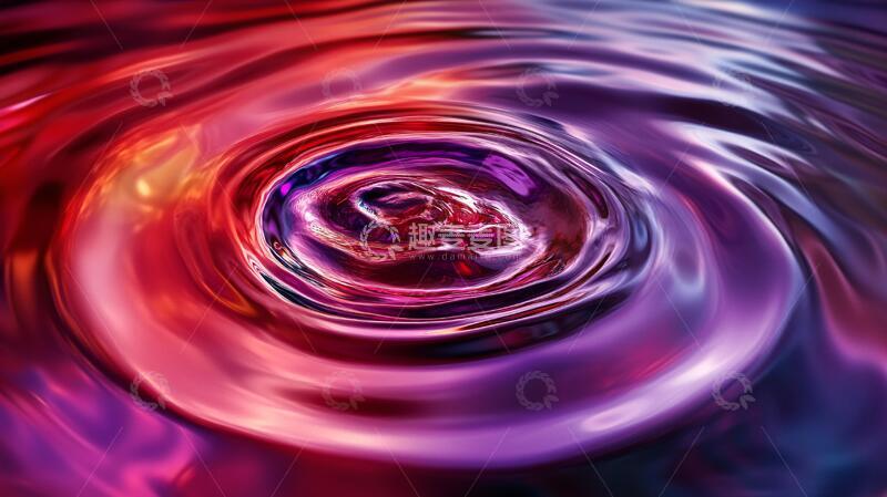 高清大图下载【趣麦麦图】五彩涟漪波纹涟漪水面