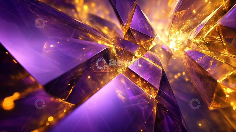 高清大图下载【趣麦麦图】紫水晶立体感背景1