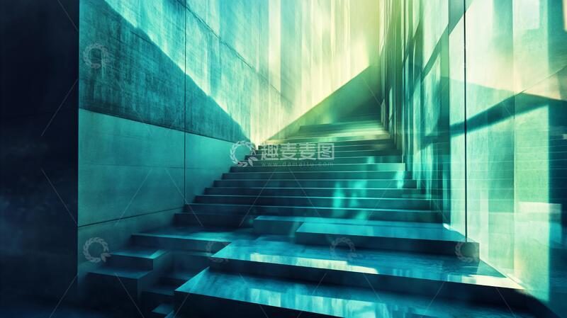 高清大图下载【趣麦麦图】梦幻阶梯楼梯阶梯科技