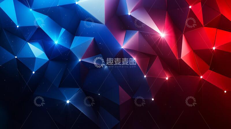 高清大图下载【趣麦麦图】红蓝渐变科技2