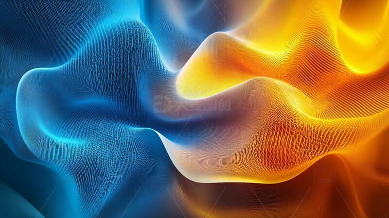 高清大图下载【趣麦麦图】幻彩流体抽象线条背景8