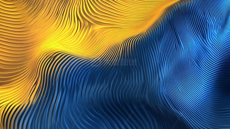 高清大图下载【趣麦麦图】幻彩流体抽象线条背景9