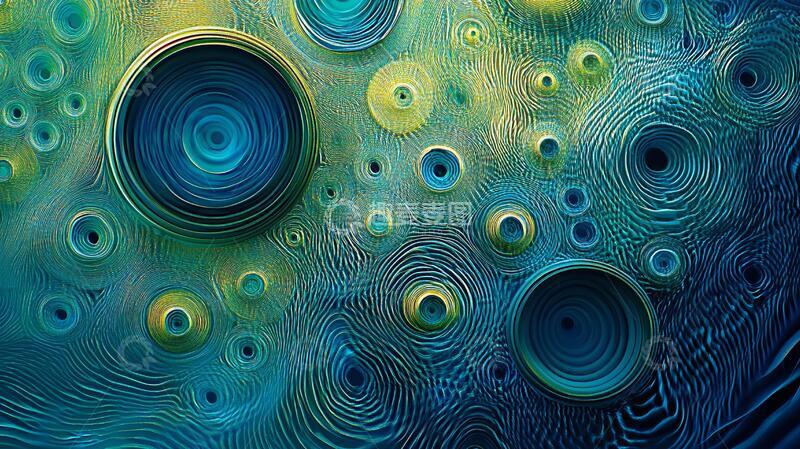 高清大图下载【趣麦麦图】立体圈圈背景1