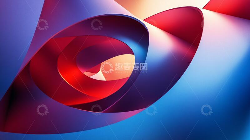 高清大图下载【趣麦麦图】立体渐变发光体设计6