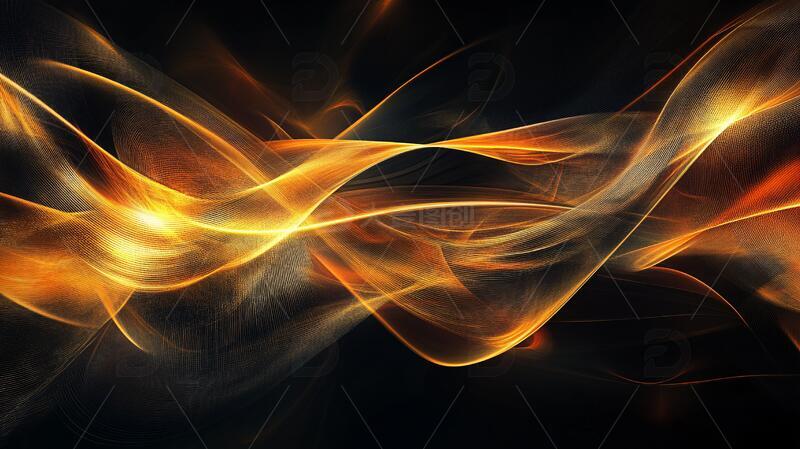 高清大图下载【趣麦麦图】金色动感线条