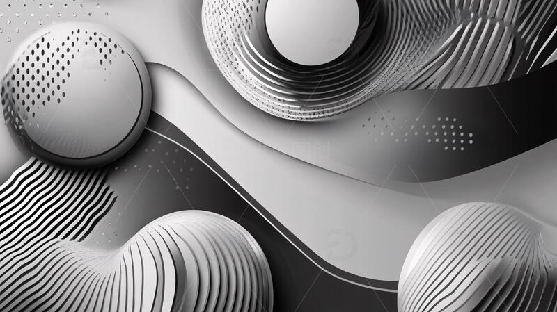 高清大图下载【趣麦麦图】几何流体线条背景2