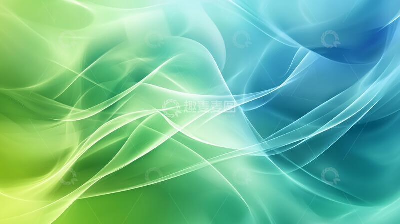 高清大图下载【趣麦麦图】柔美绿色曲线