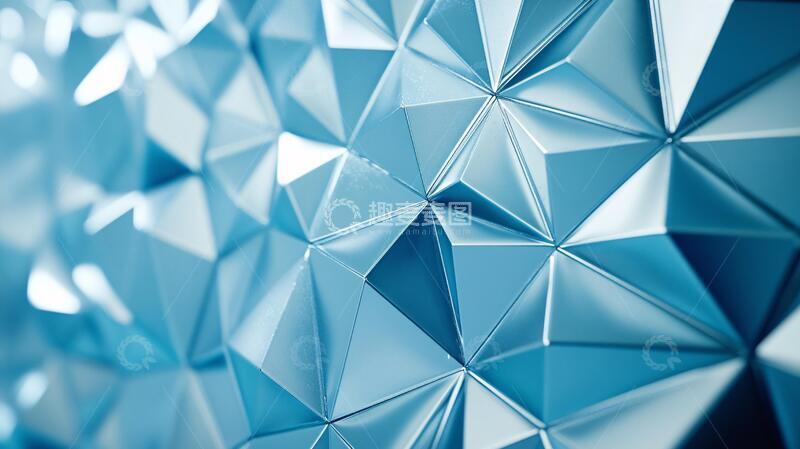 高清大图下载【趣麦麦图】酷炫蓝水晶立体背景5