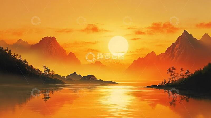 高清大图下载【趣麦麦图】大幅高清山水日出12