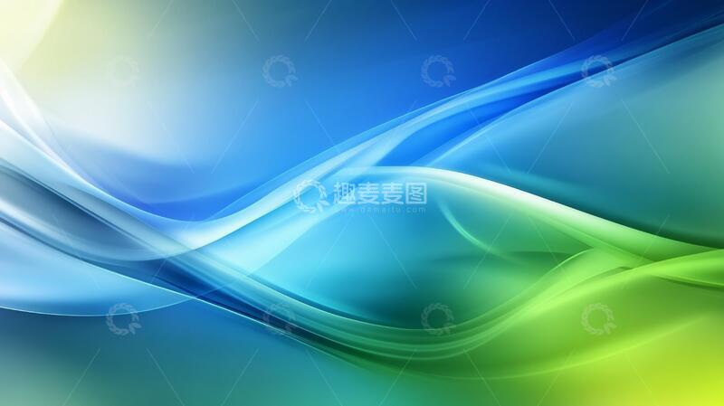 高清大图下载【趣麦麦图】蓝色绿色动感曲线