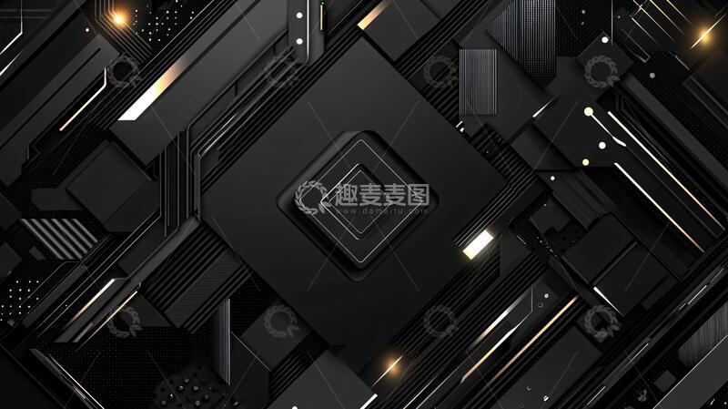 高清大图下载【趣麦麦图】黑金渐变创意背景