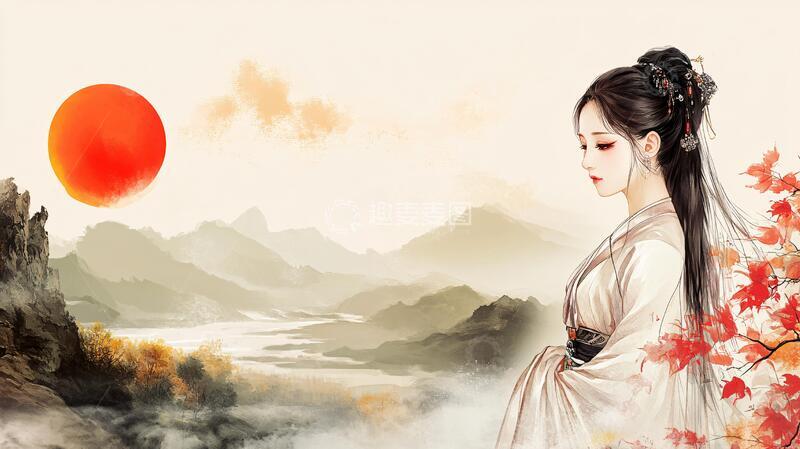 高清大图下载【趣麦麦图】古典美女壁纸4