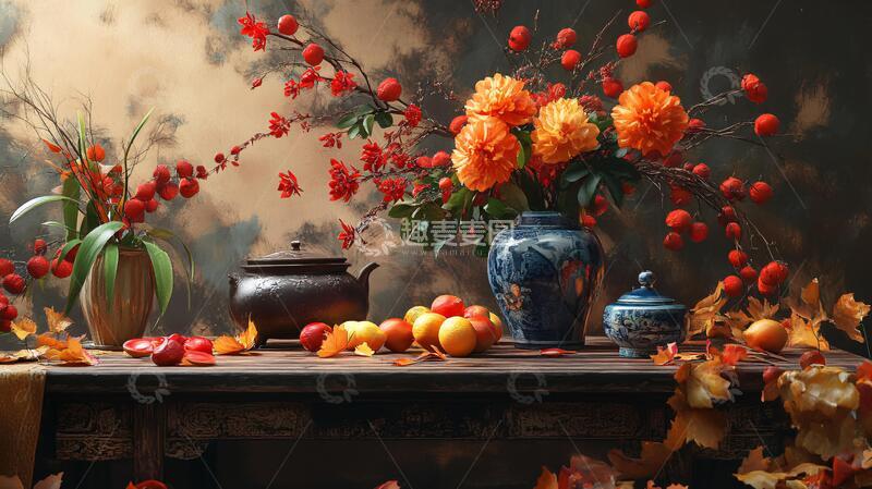 高清大图下载【趣麦麦图】秋色花艺素材11