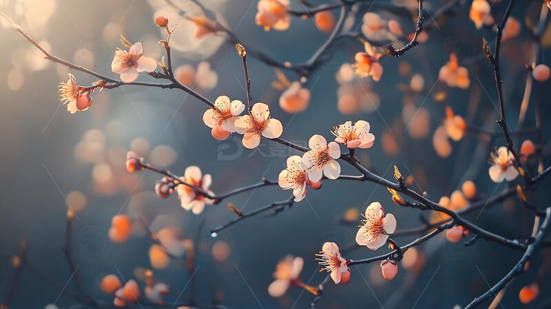 杏花暖色背景1