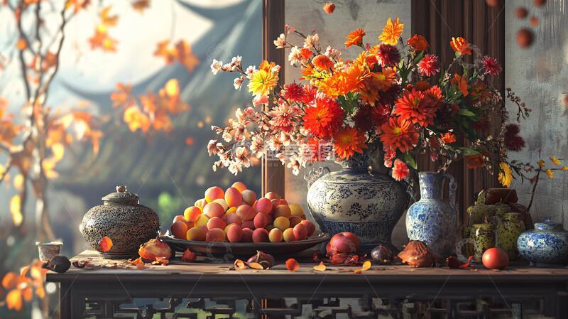 高清大图下载【趣麦麦图】秋色花艺素材14