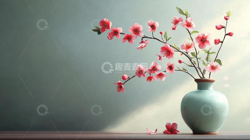 高清大图下载【趣麦麦图】禅意禅境意境桃花7