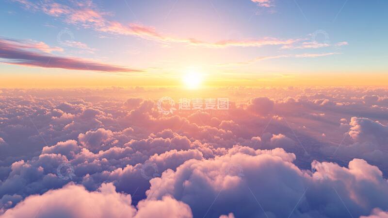 高清大图下载【趣麦麦图】全景云海图宽幅素材壁纸