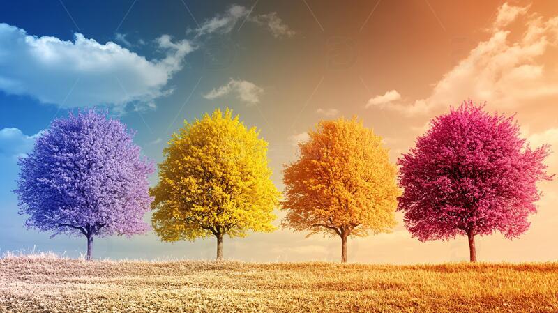 高清大图下载【趣麦麦图】四季云彩气候颜色背景1