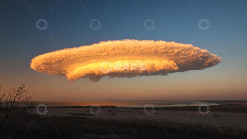 高清大图下载【趣麦麦图】-蘑菇状云奇特云朵白云