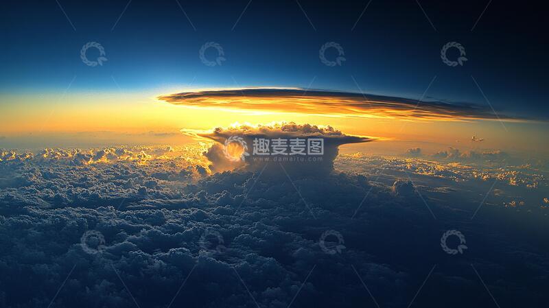 高清大图下载【趣麦麦图】-飞碟状乌云飞碟云朵世界