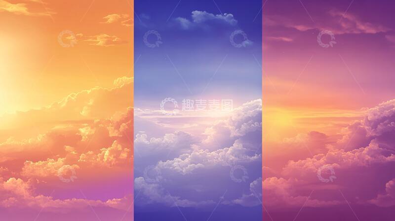 高清大图下载【趣麦麦图】渐变风景云彩6
