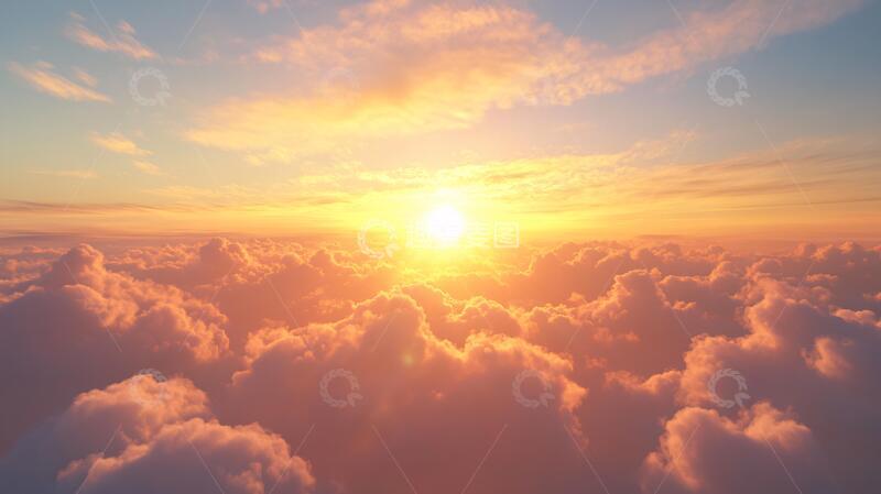 高清大图下载【趣麦麦图】云海落日背景18