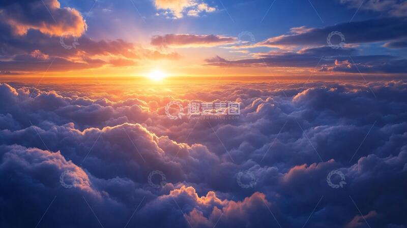 高清大图下载【趣麦麦图】阳光云海景色1