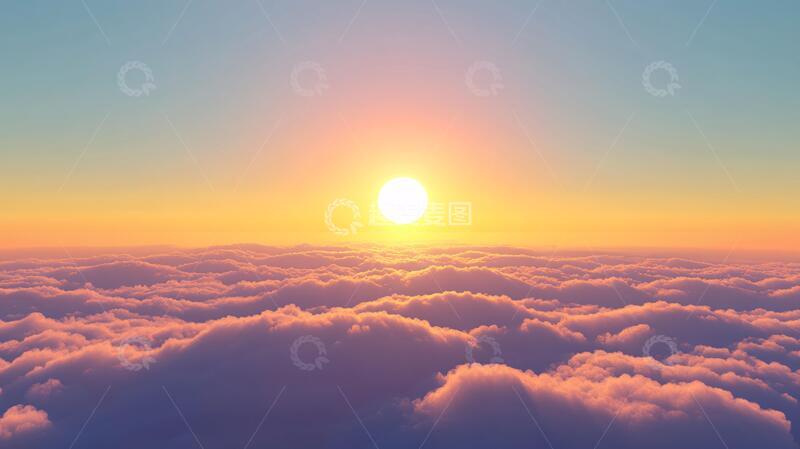 高清大图下载【趣麦麦图】云海落日背景20