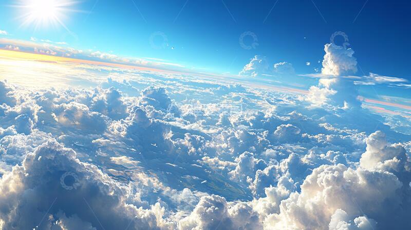 高清大图下载【趣麦麦图】天际云海图天际云端全景