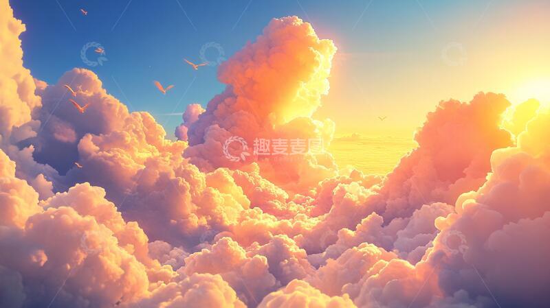 高清大图下载【趣麦麦图】云蓝天白云云朵梦幻壁纸