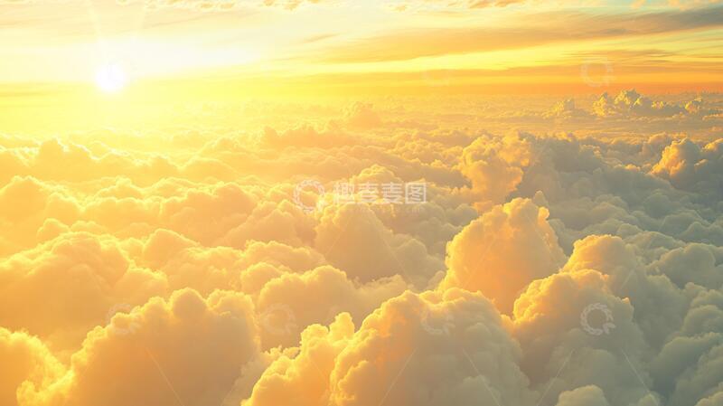 高清大图下载【趣麦麦图】云海落日背景15