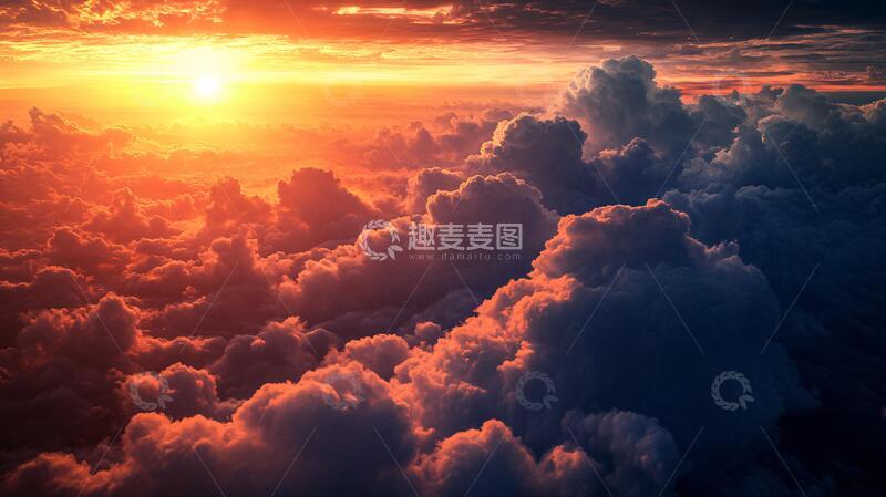 高清大图下载【趣麦麦图】-天际云海图云朵素材天际