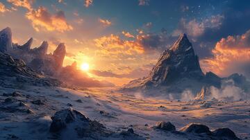 日落云海日落云海自然