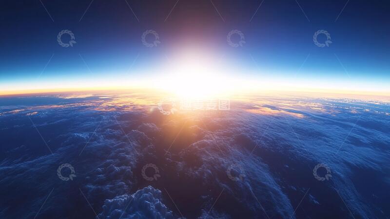 高清大图下载【趣麦麦图】地球曙光地球大气星球