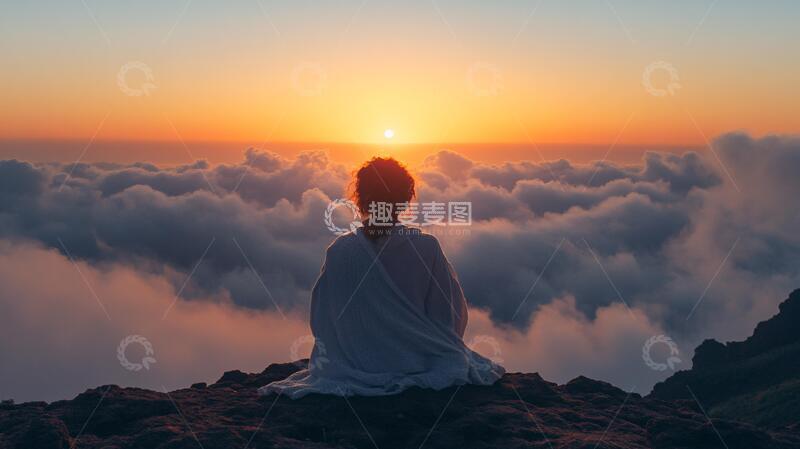 高清大图下载【趣麦麦图】鸡足山日出日出云海广西