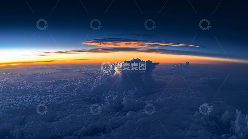 高清大图下载【趣麦麦图】天际云海图壁纸云端飞云